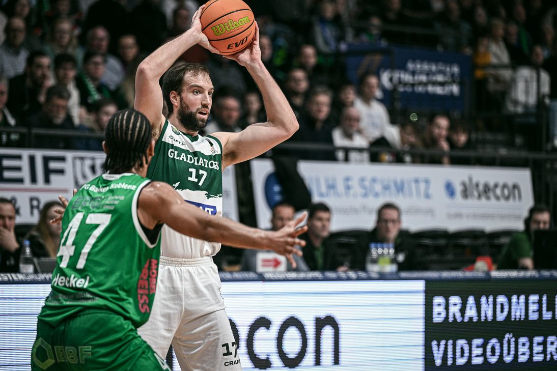 John Stuart „J. J.“ Mann: Der Forward mit der Nummer 17 von den Gladiators Trier.