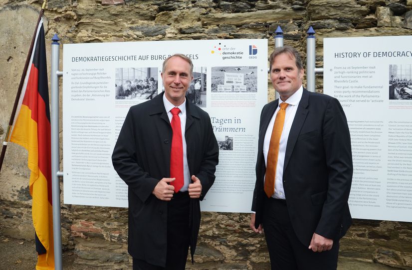 Stadtbürgermeister Falko Hönisch (links) und Direktor des Amtsgerichts, Matthias Teriet.
