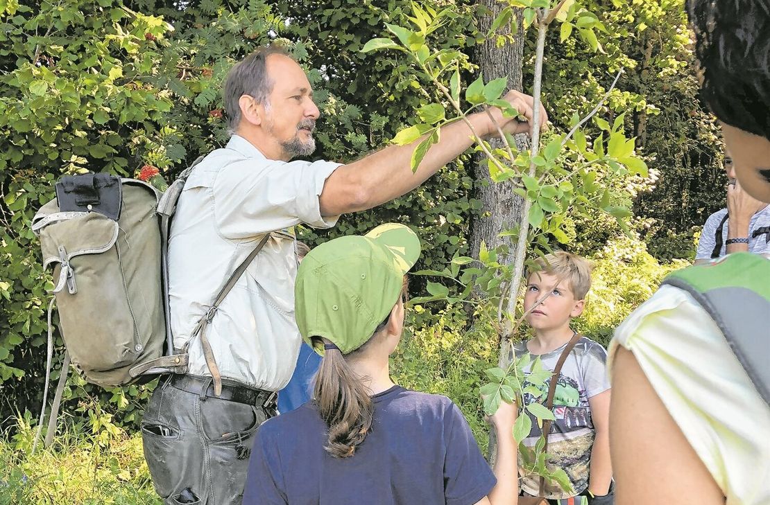 Förster Jörg Melchior macht den Wald für Kinder erlebbar.