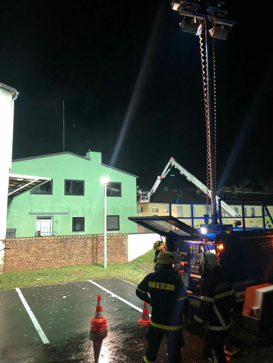 Unterstützung der FFW Euskirchen beim Großbrand in der Roitzheimerstraße.