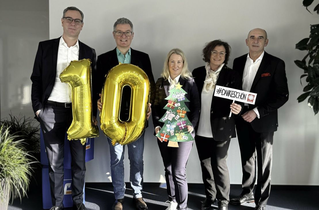 Patrick Miljes, Andreas Esch, Julia Schmitt, Ilona Besha und Odo Steinmann freuen sich übers Rekordjahr.