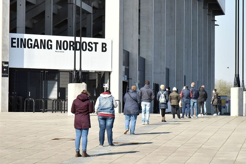 Das neue Abstrichzentrum am Tivoli. Fotos: Stadt Aachen / Andreas Herrmann