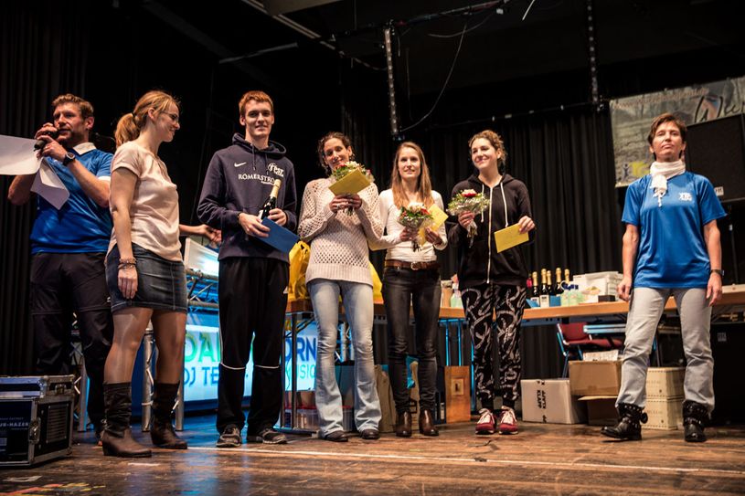 Belegten über 10 km die Plätze 1 bis 3: Alexander Bock (m), Tina Wessely (w), M.K. Friedrich und M. Diederich.