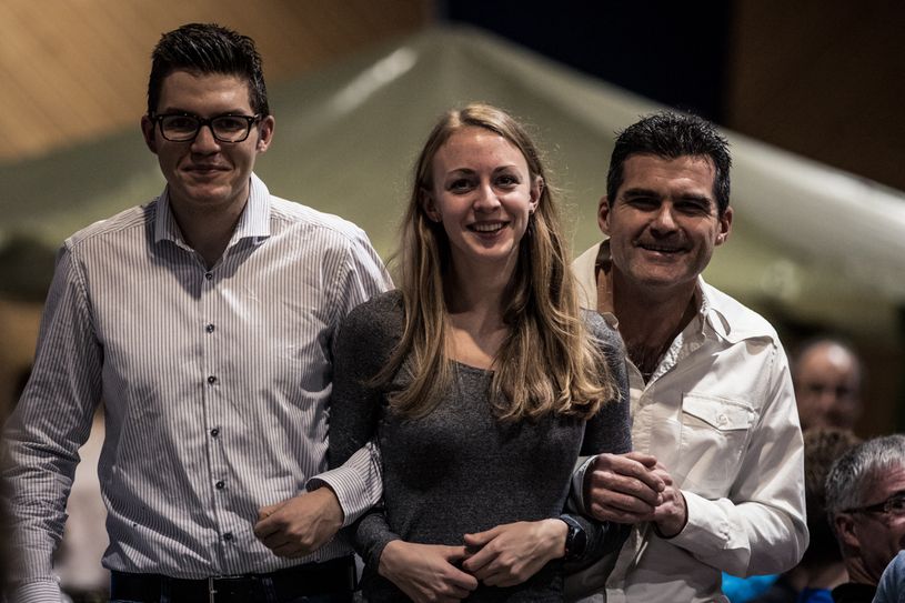 Über 5 km siegte Chiara Bermes (PST), hier in Herrenbegleitung. Foto: Boris Ruth