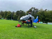 Die Polizeihubschrauberstaffel Rheinland-Pfalz nahm ebenfalls an der Übung teil.