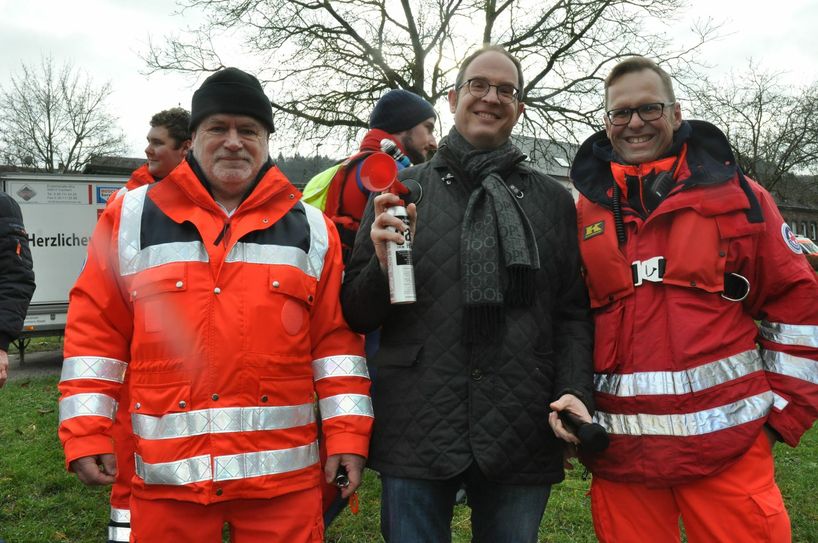 Das "Starter-Trio" (v. l.) lieferte ein perfektes Hupsignal: Matthias Lipp, Oliver Pinzer und Thomas Schenk.