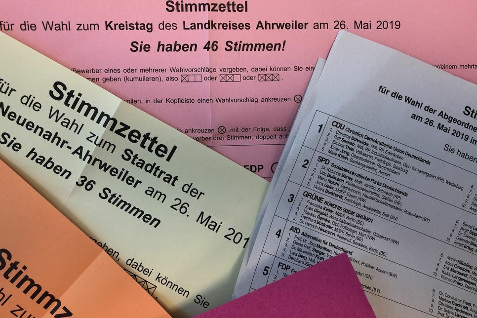 Die Stimmzettel im Kreis Ahrweiler sind fast alle ausgezählt. Foto: Mager