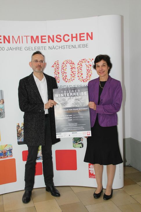 Initiator Stefan Weiller und Diözesan-Caritasdirektorin Dr. Birgit Kugel. Foto: Caritas