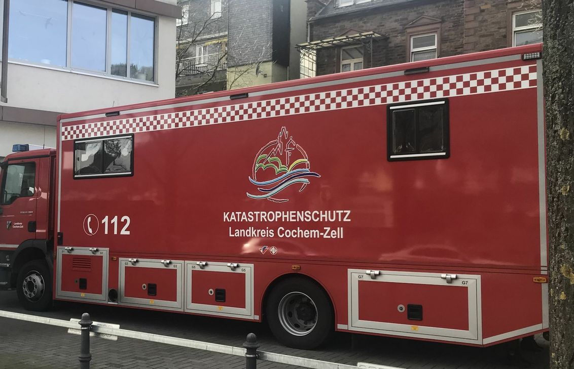 Die Technische Einsatzleitung ist seit dem Start der Corona-Teststation in Cochem vor Ort.