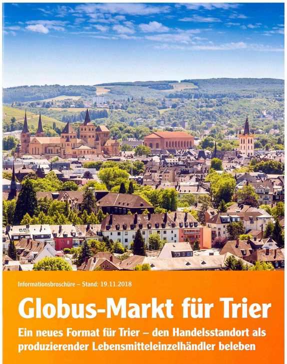 In dieser Broschüre wurden die Ergebnisse des CIMA-Verträglichkeitsgutachtens sowie die Argumente für eine Globus-Ansiedlung für die geladenen Gäste der Informati0nsveranstaltung zusammengefasst.