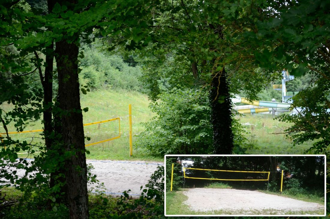 Die Beachvolleyball-Anlage auf dem Gelände des ehemaligen Freibades geht wieder in den Betrieb. Fotos: mn/Verein