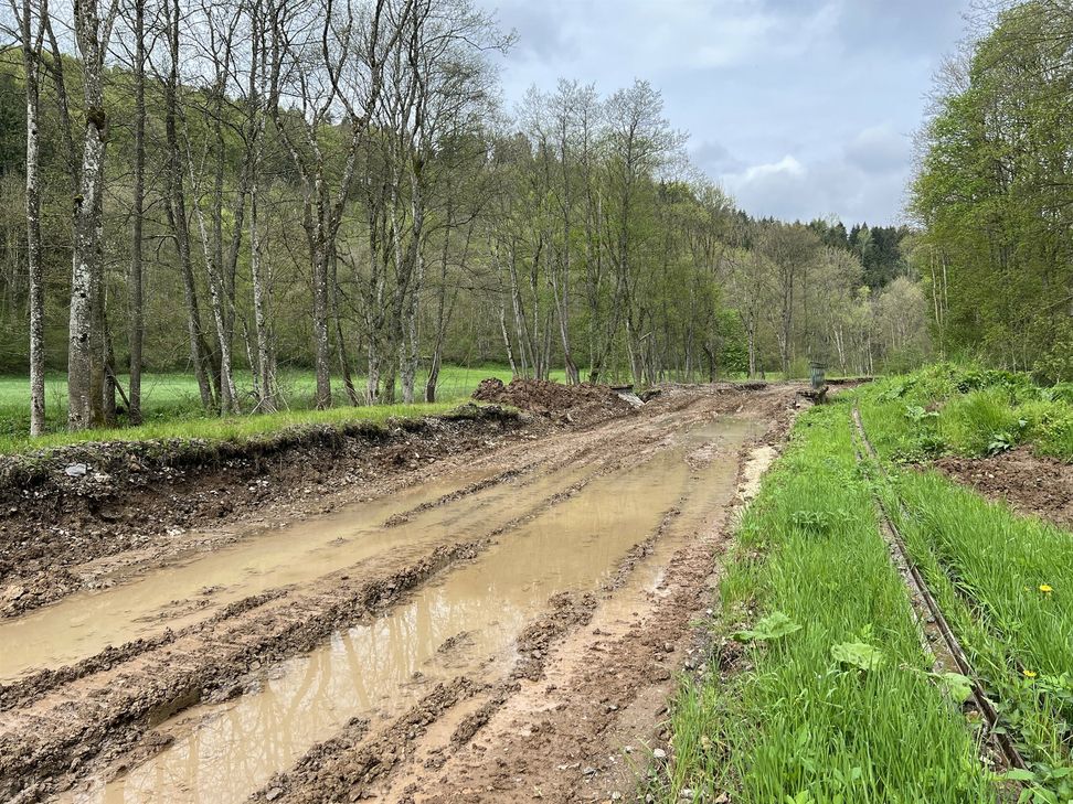 Bei Bodenuntersuchungen wurden mehrere, zuvor nicht ersichtliche Schlammstellen festgestellt.