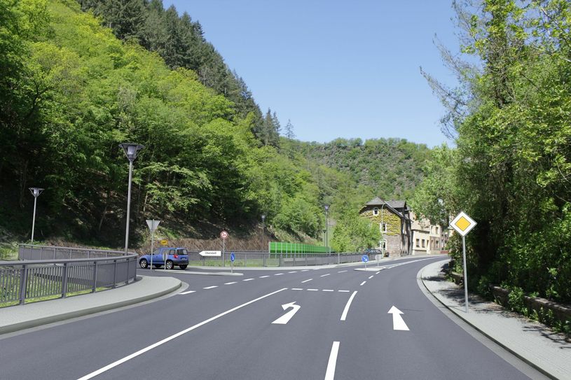 Die Einmündung von der Endertstraße soll über eine neue Brücke erfolgen.