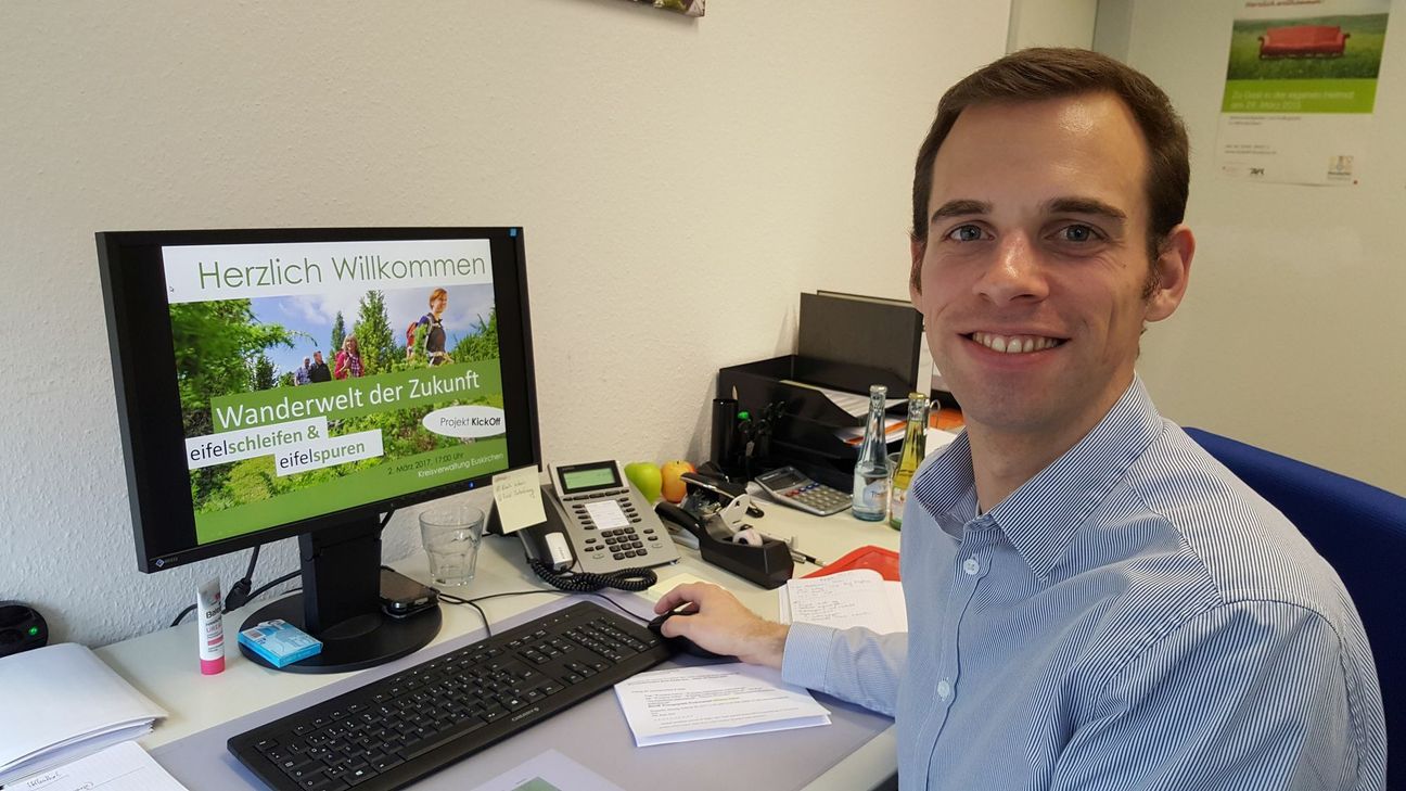 Damian Meiswinkel entwirft die Wanderwelt der Zukunft. mn-Foto