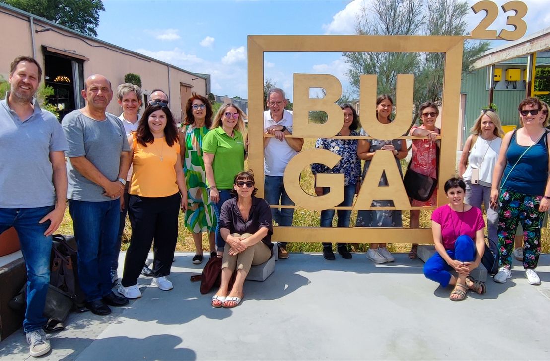 Ganz im Zeichen der BUGA23, Touristiker vom Mittelrhein lassen sich auf der Buga in Mannheim inspirieren.