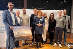 Von links: Lars Neurohr (Kreissparkasse Rhein-Hunsrück), Michael Schumacher, Thomas Hähn, Landrat Volker Boch, Stefanie Boos, Francine Destickere, Hannah Wagner, Peter Meurer, Achim Kistner.