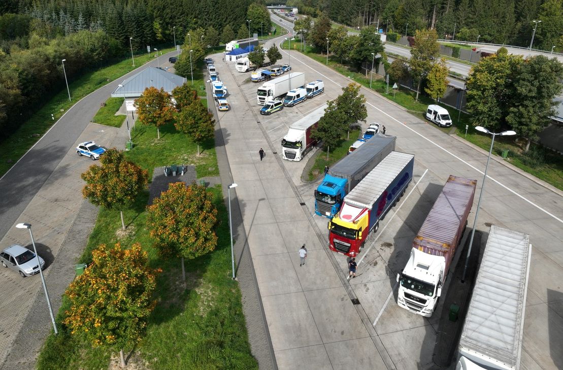 Übersichtsaufnahme der Kontrollstelle.