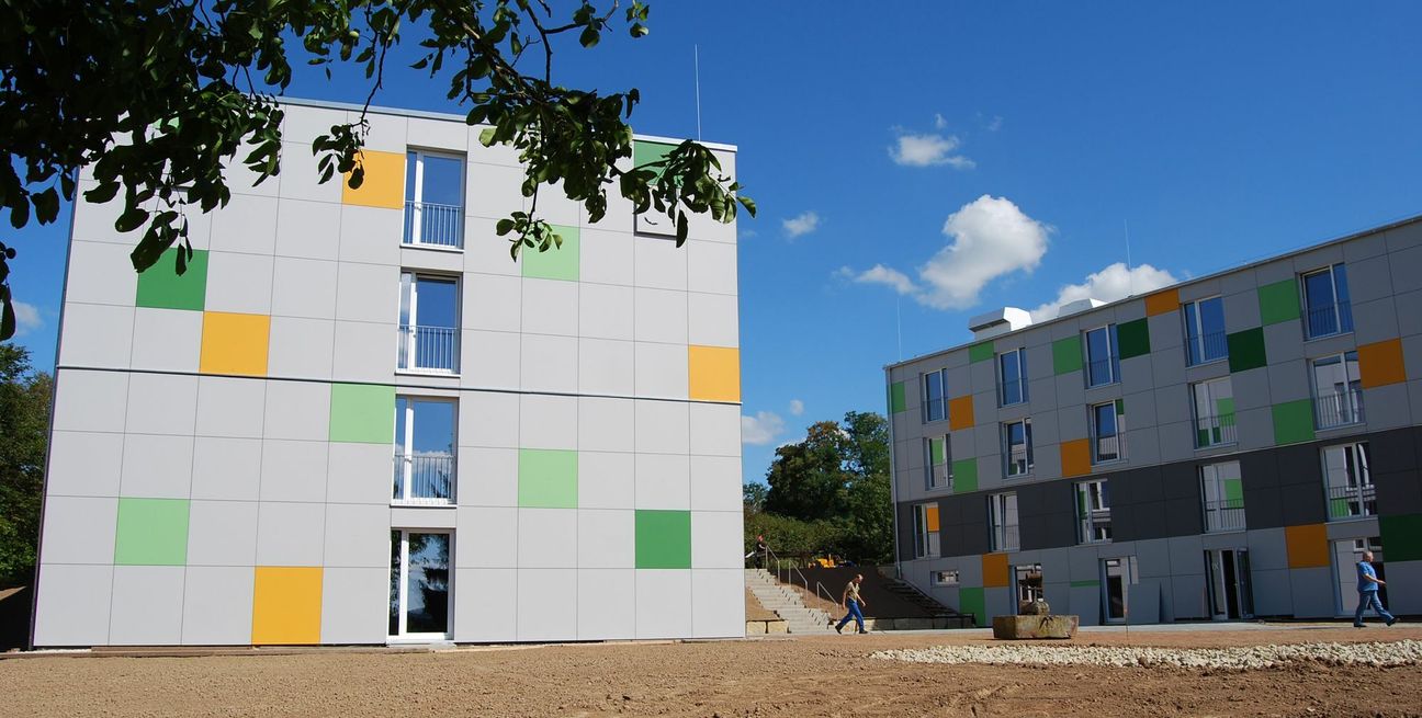 Die neue Wohnanlage "enercase" bietet 84 Einzelappartements auf dem Uni-Campus. Foto: Studiwerk