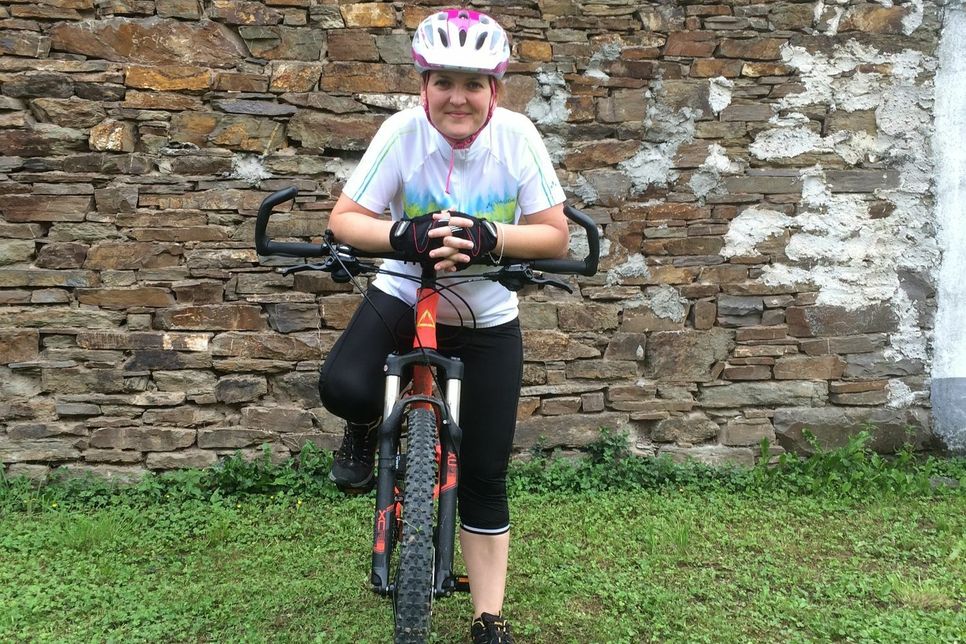 Katja Gräf trainiert für den "Malawi-Bike-Ride".