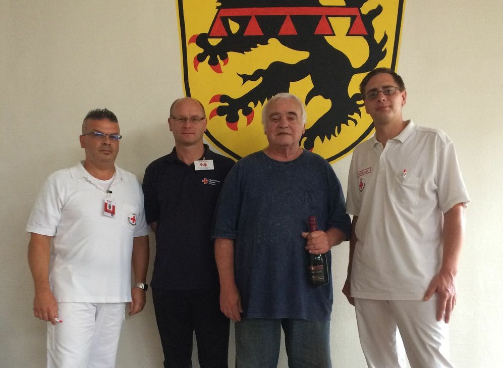 Peter Dobrinoff (Teamleiter), Stefan Forster (DRK Gerolstein), Peter Hoever, Pierre Cieslinski (Teamleiter). Foto: privat