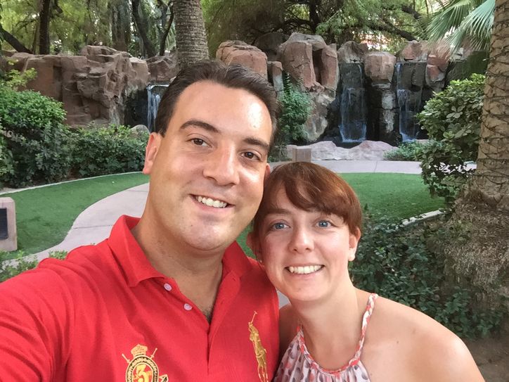 Johannes Kölling mit seiner Begleitung Vanessa Zehren. Foto: Privat