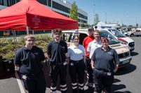 Die Blankenheimer Truppe um die Ortsvereins-Vorsitzende Manuela Schildhauer (r.) war mit einer etwas kleineren Ausstattung angereist. Der Grund: Der Rettungswagen war beim Autocross in Waldorf im Einsatz.