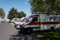 Fahrzeug reihte sich an Fahrzeug bei der Leistungsschau des DRK.