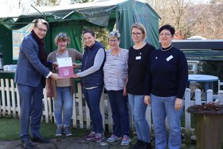 Förderbescheid für das Tierheim Oberstmuhl.