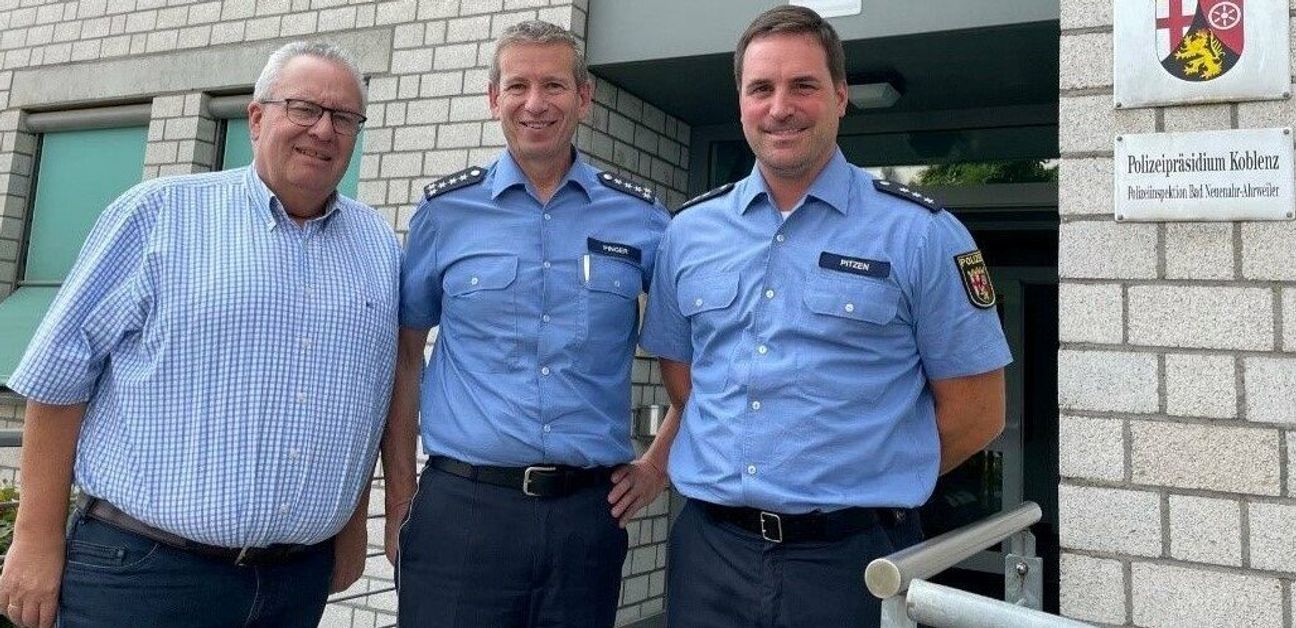 V. l..: Franz-Josef Platz, Joachim Pinger (Dienststellenleiter) und Alexander Pitzen.