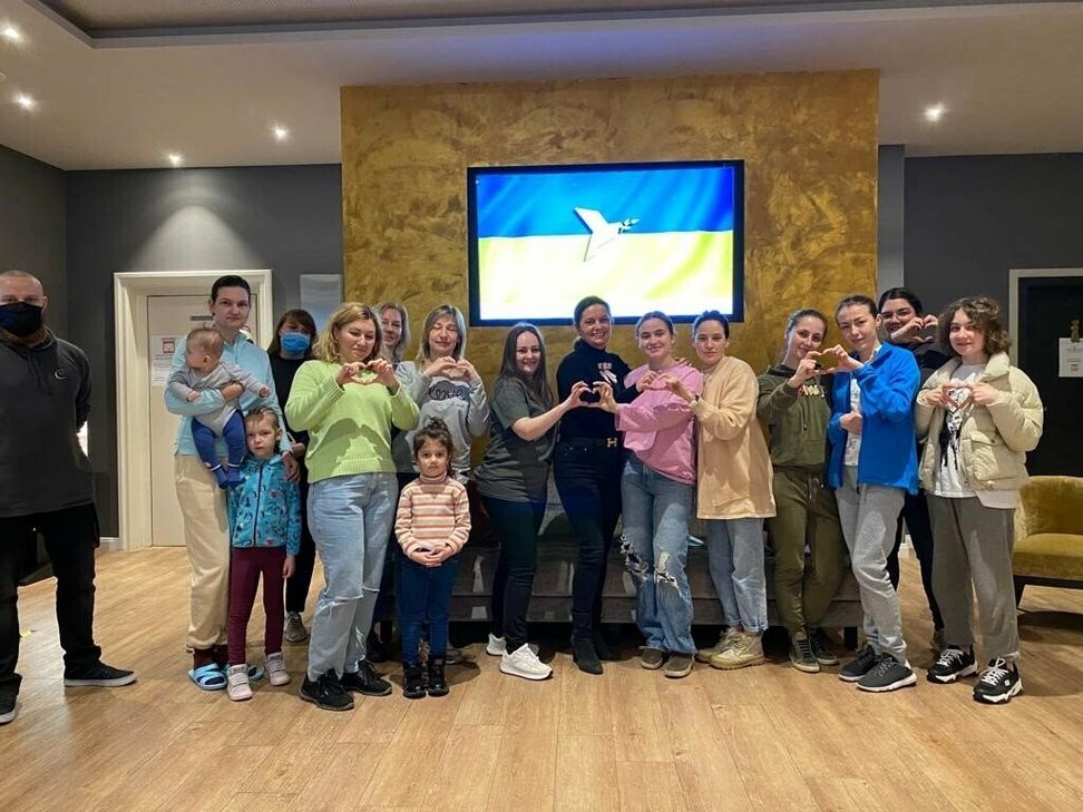 Ukraine-Flüchtlinge im Caravelle-Hotel. Foto: Kreisverwaltung Andreas Steeg