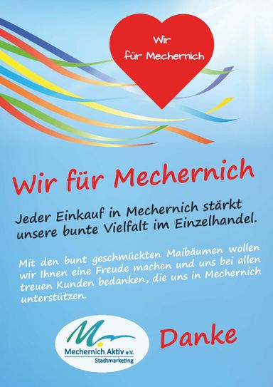 Mit diesem Plakat wirbt Mechernich Aktiv für die bunte Vielfalt des Einzelhandels in der Stadt Mechernich.
