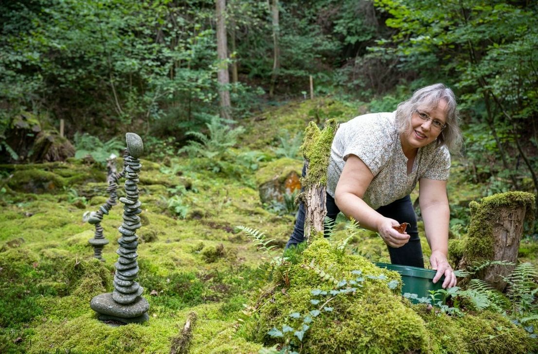 Ursula Altmoos in ihrem Element.