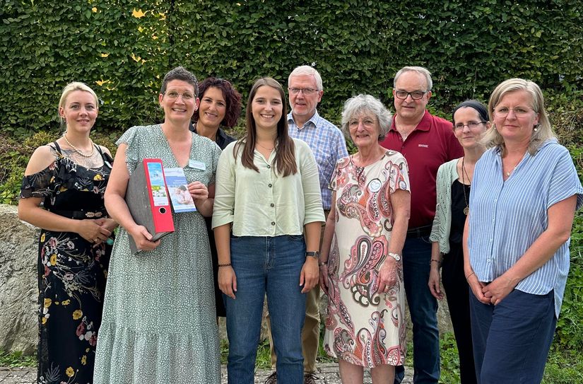 Bei der Spendenübergabe.