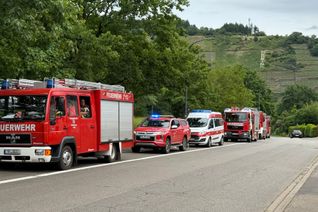 Großeinsatz am Klettersteig in Mehring.