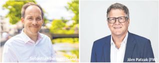 Zwei Kandidaten - ein Ziel: Sebastian Bölinger und Jörn Patzak bewerben sich in der Stichwahl für das Bürgermeisteramt in der Stadt Wittlich.