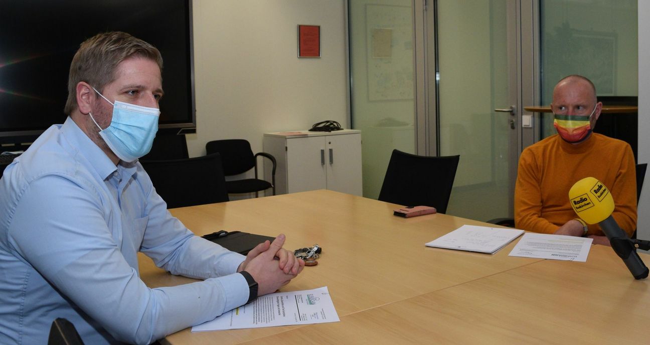 Landrat Markus Ramers und Christian Ramolla informierten beim Pressegespräch über die Auswirkungen der aktuellen Infektionslage. Foto: Scholl