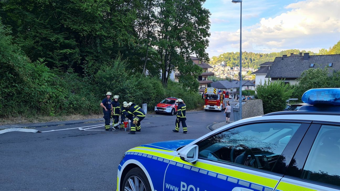 Böschungsbrand in Idar.