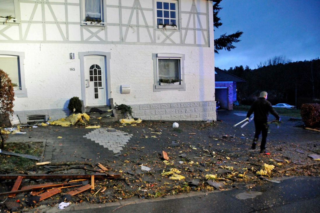 Viele Häuser wurden in Roetgen beschädigt. Foto: PSM