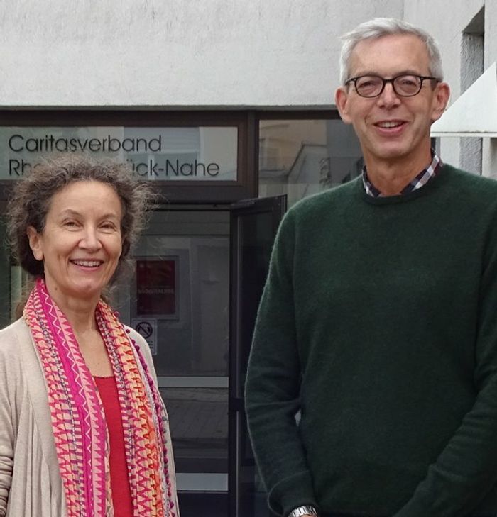 Frank Ohliger-Palm und Ursula Habel vom Suchthilfe-Team der Caritas.