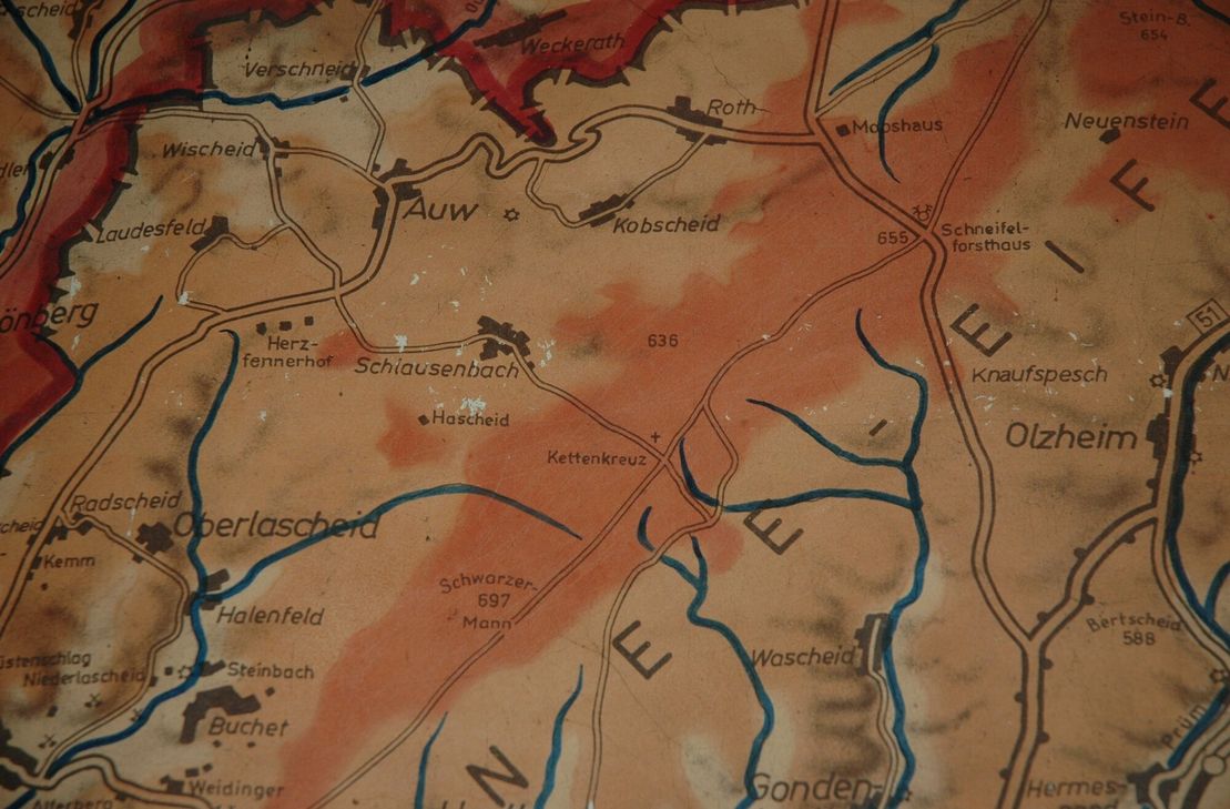 Eine Karte von Hascheidaus dem Jahr 1948