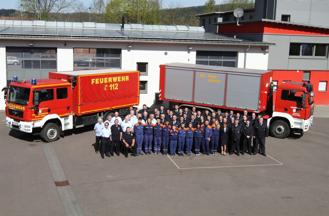 Die komplette Mannschaft der FFW Konz