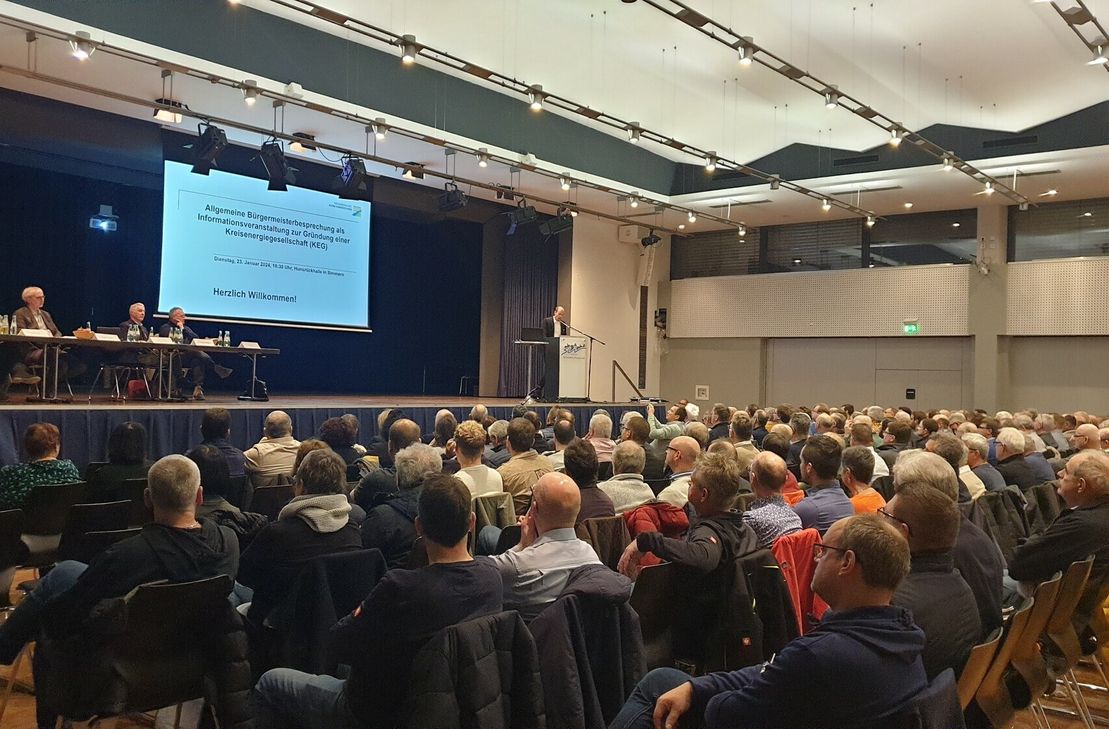 Die Informationsveranstaltung zur Gründung einer Kreisenergiegesellschaft war gut besucht.