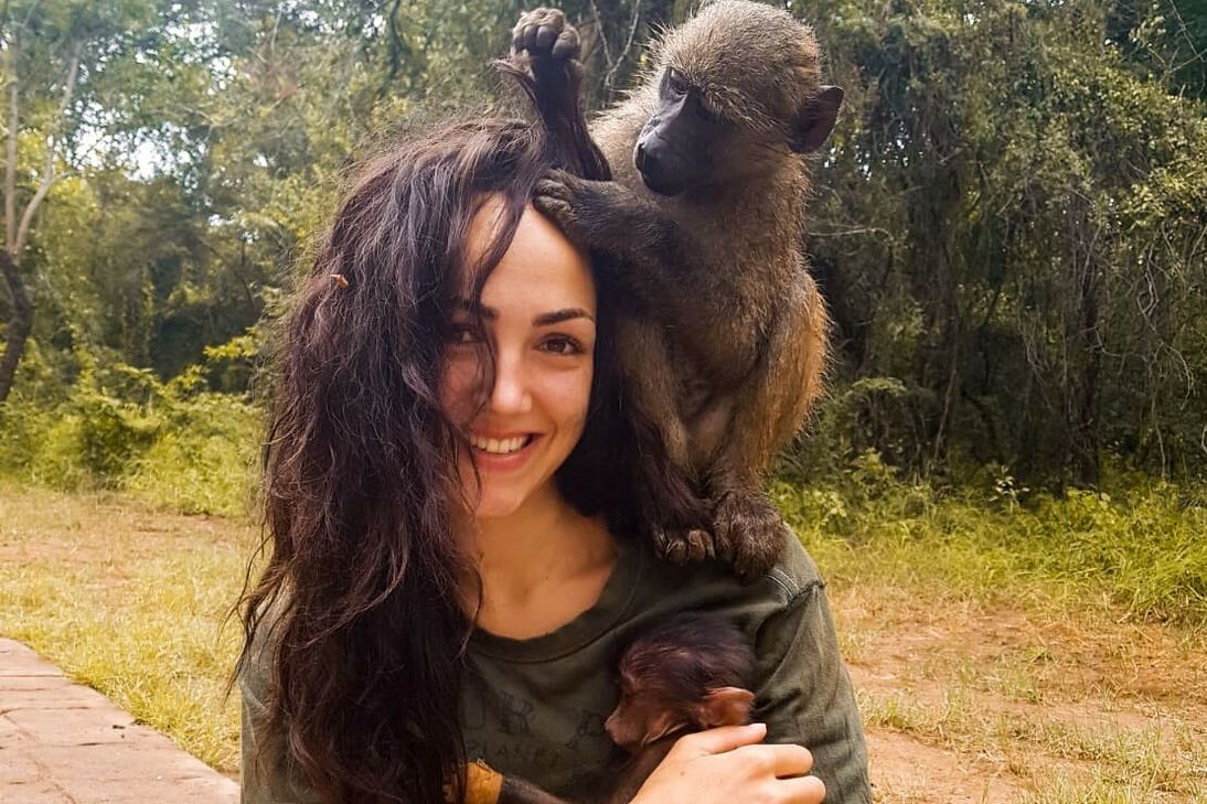 Michelle Schreiber reist regelmäßig nach Afrika, um dort zu helfen, die Affen auf ein Leben in Freiheit vorzubereiten. Foto: Marc Schreiber