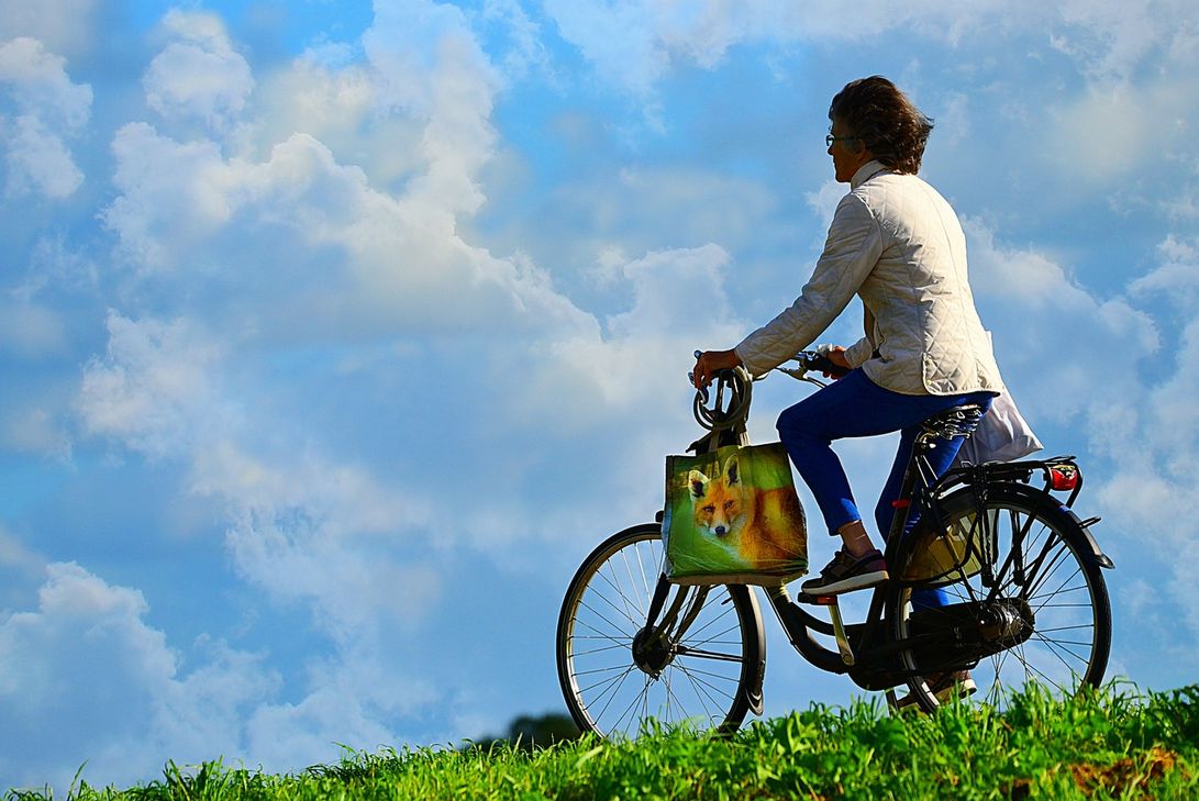Das Fahrrad als Altenative zum Auto.