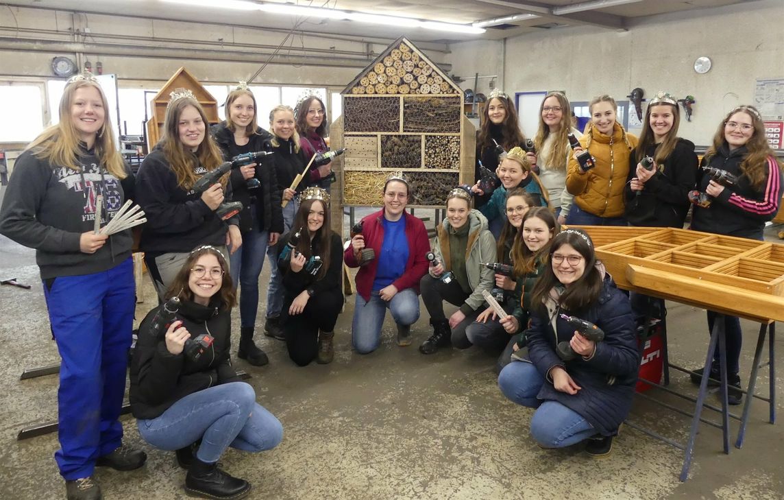 18 Weinmajestäten aus dem Ferienland Cochem haben ein Herz für heimische Natur, die sie auch mit dem Bau von zwölf Insektenhotels unterstützten.