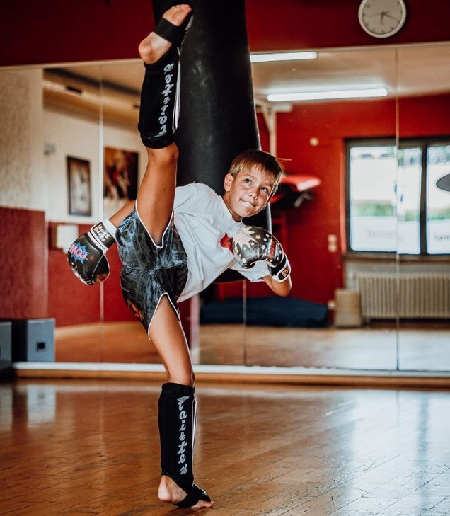 Der junge Konzer beim Training.