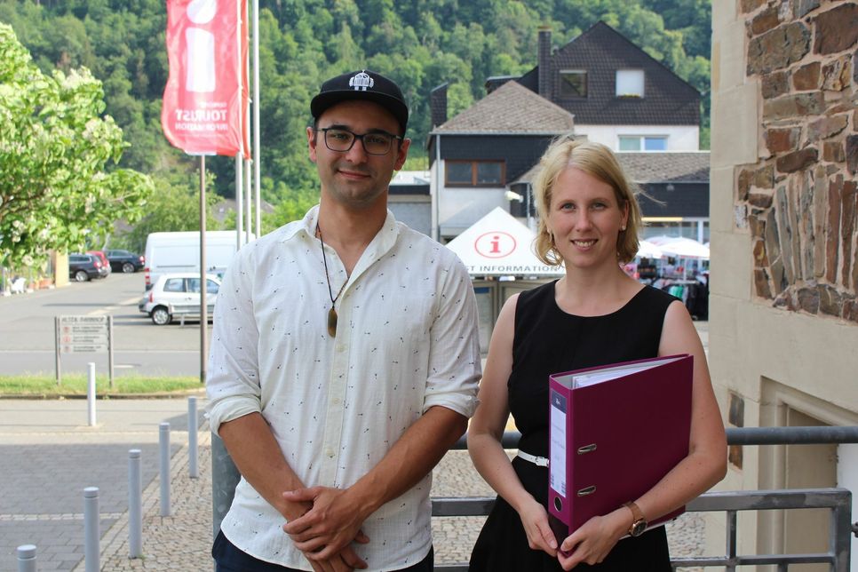 Maximilian Kinn und Sarah Haussmann. Foto: Energieagentur Rheinland-Pfalz