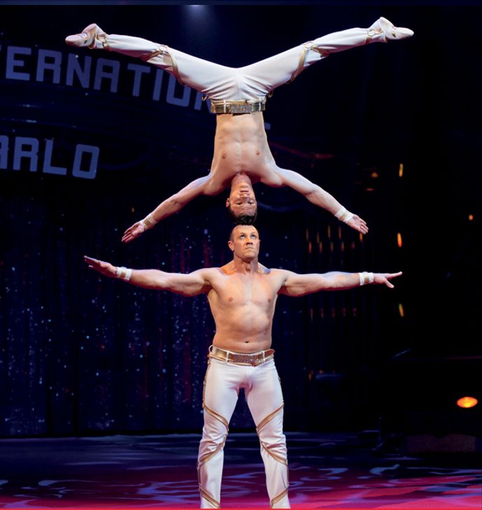 Vladimir Kostenko und Anton Savchenko sind das Akrobaten-Duo KVAS. Ihre Nummer zeigt eindrucksvoll Kraft und Möglichkeiten des menschlichen Körpers. Foto: FF