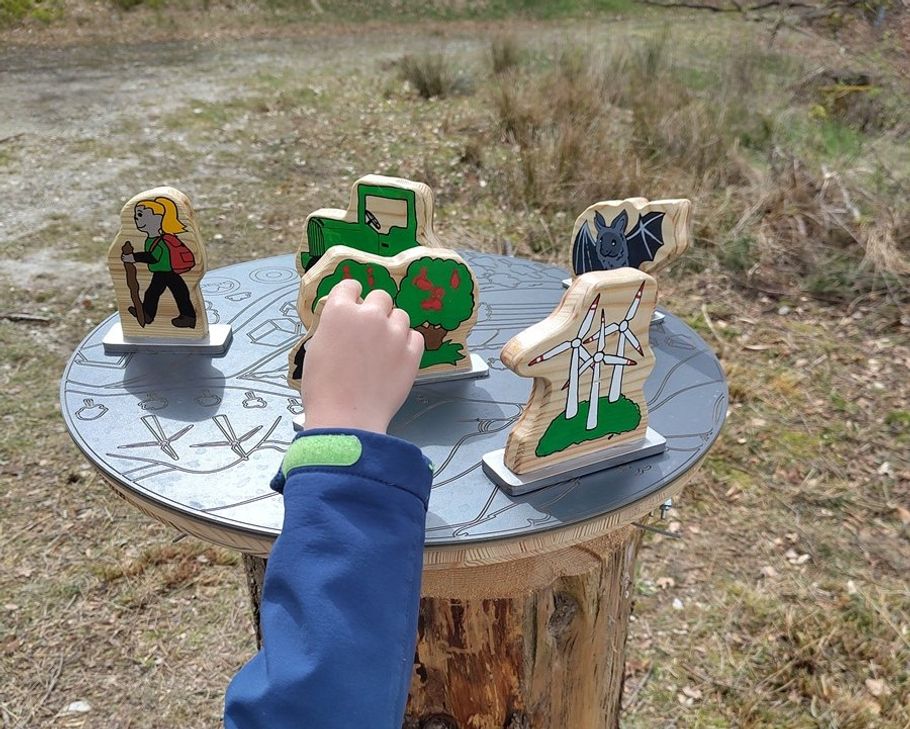 Interaktives Naturparkspiel am Naturvielfaltspfad.
