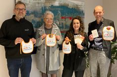 Von links: Achim Kistner, Geschäftsführer Regionalrat Wirtschaft Rhein-Hunsrück e.V.; Petra Gutenberger-Bieniek, Netzwerkkoordinatorin Frühe Hilfen; Hannah Wagner, Projektleitung Initiative GELOBTES LAND; Landrat Volker Boch.